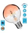 GLOBOSTAR® BUBBLE 99112 Λάμπα E27 G80 LED 4W 400lm 320° AC 220-240V IP20 Ultra Θερμό Λευκό 2200K Dimmable - Filament Chip - Διάφανο με Χάλκινο Ανεστραμμένο Καθρέπτη - Μ8 x Π8 x Υ12.5cm - 3 Χρόνια Εγγύηση